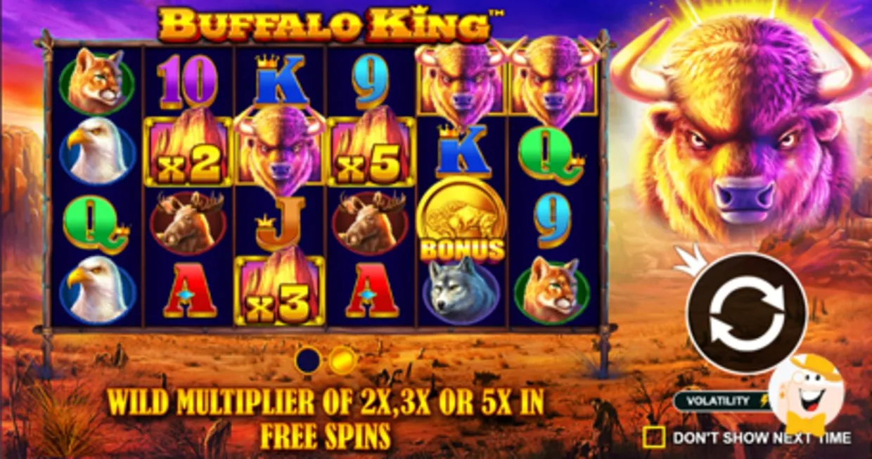 Skärmbild från Buffalo King slotspel
