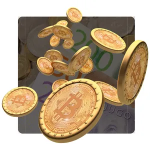 Bitcoin mynt framför svenska sedlar