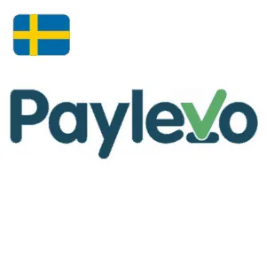 Svensk flagga med Paylevos symbol