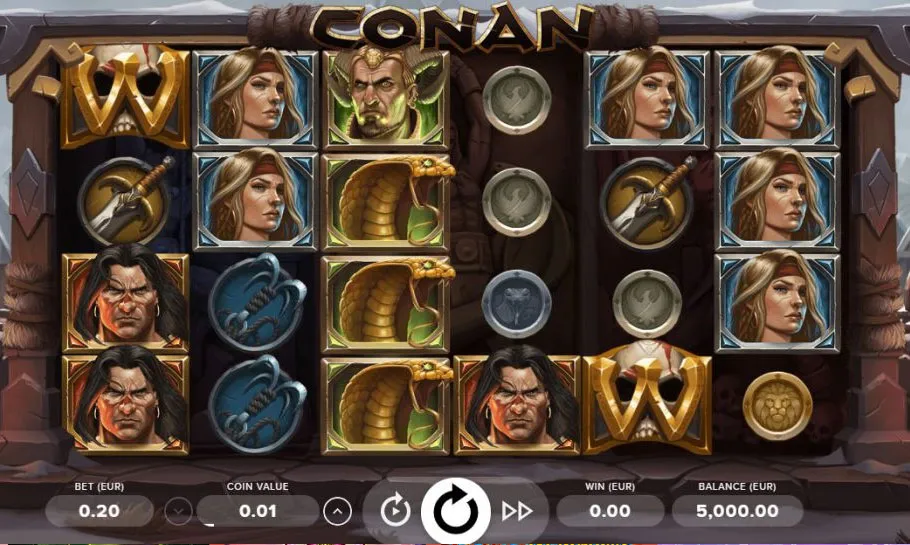 Skärmbild från Conan slot