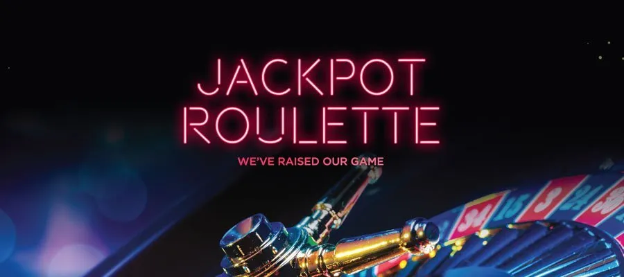 Jackpot roulette text över roulettebord