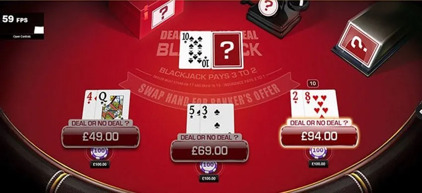 Skärmbild på Blackjack Deal or No Deal