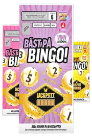 Lotter från Bingolotto med Bingo-tema