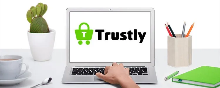 Trustly ikon på en bärbar dator