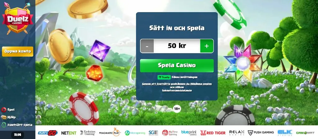 Duelz Casino Sverige med BankID login