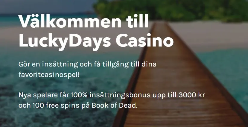 Bonus på Luckydays casino