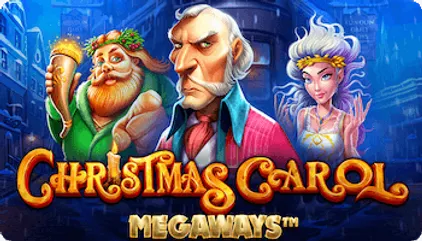 Christmas Carol Megaways logo och karaktärer