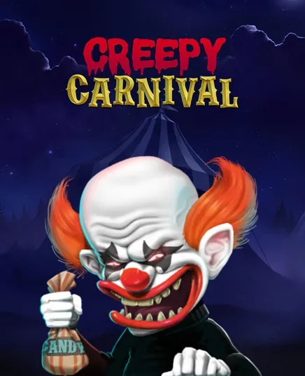 Creepy carnivals läskiga gubbe med godis