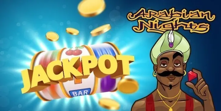 Arabian Nights slotspel med jackpot-symbol
