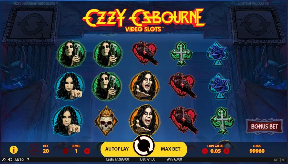 Skärmbild från ozzy ozbourne slot