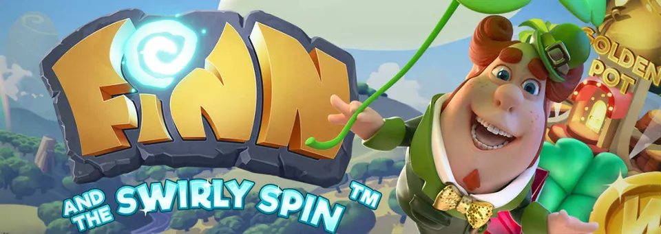 Finn and the swirly spin loga