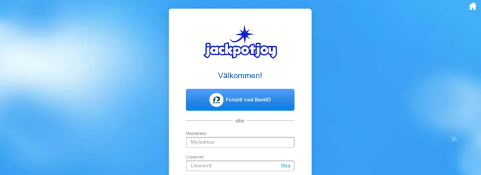 Jackpot Joy Casino BankID registrering