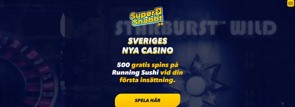 Supersnabbt Casino startsida