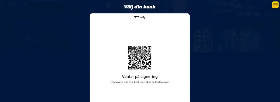 BankID-verifiering med QR-kod hos Supersnabbt Casino