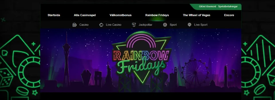 Rainbow Fridays hos Mr Vegas Casino