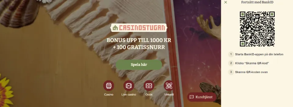 Skanna QR-koden hos Casinostugan