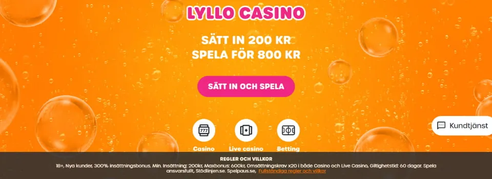 Lyllo Casino startsida