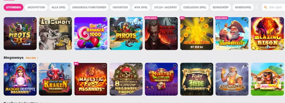 Lyllo Casino spelautomater