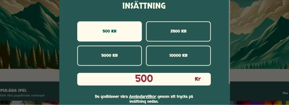 Loke Casino insättningsbelopp