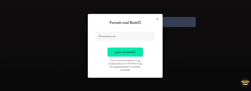 Spela med BankID hos Casumo