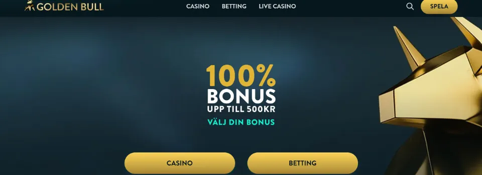 Golden Bull Casino startsida