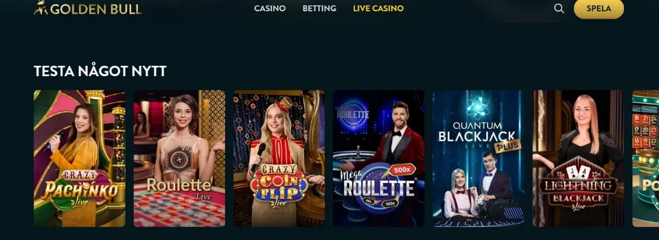 Golden Bull live casinospel