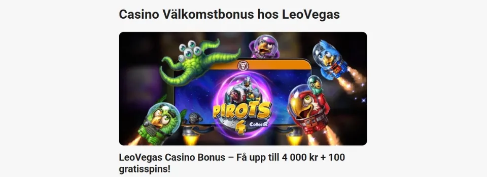 LeoVegas välkomstbonus