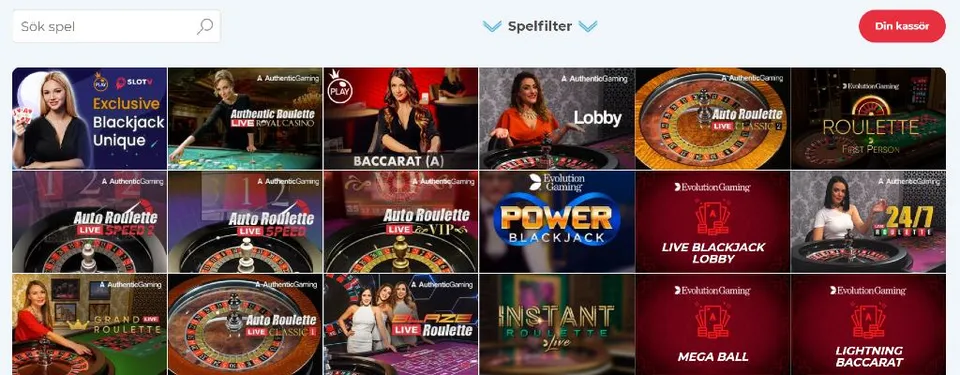 SlotV live casino