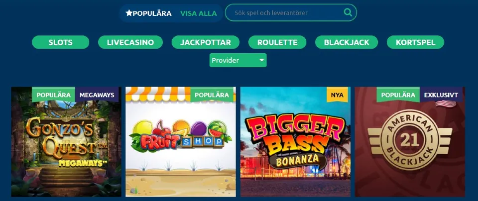 Spelfilter hos Turbonino casino