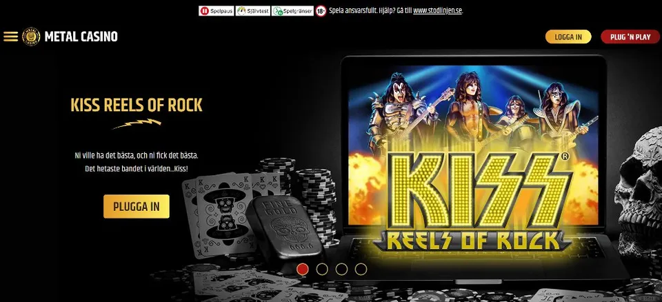 Startsida för Metal Casino Sverige