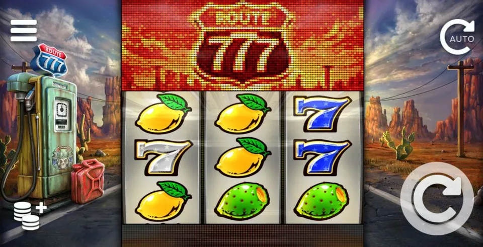 Skärmbild från Route 777 slot