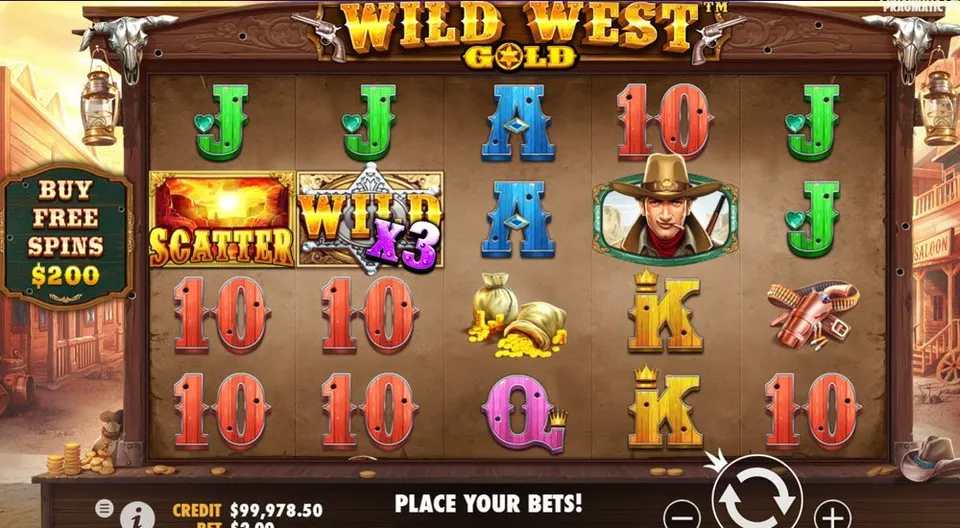 Spelplan i wild west gold slot